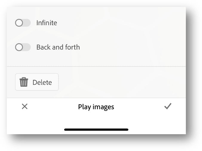 Play images menu