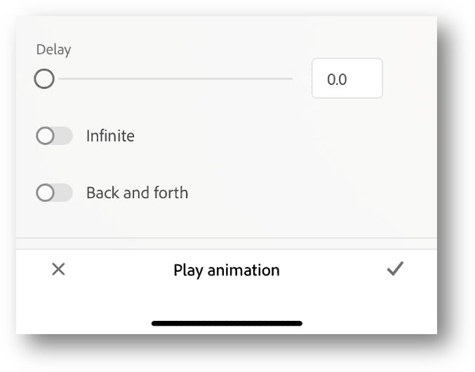 Play animation menu