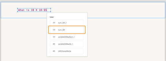 Typing $$ to select the variable