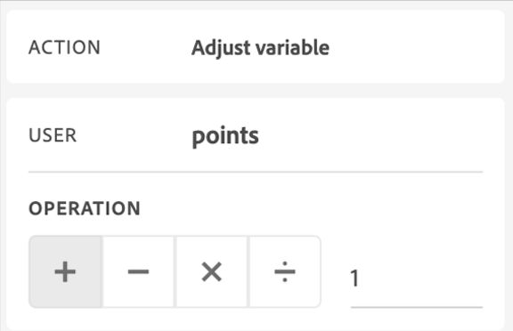 Operating the variable points