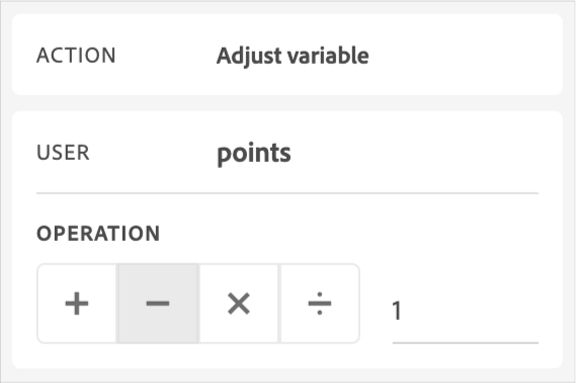 Operating the variable points