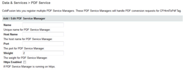 PDF service manager