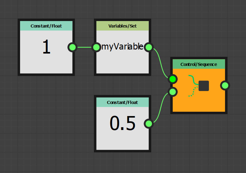 Sequence node example