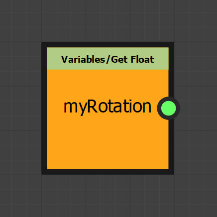 Pattern rotation's Get float output