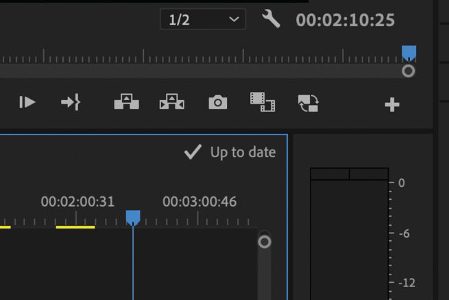 The Up to date status shows that all changes are published, and no other edits are pending to sync.