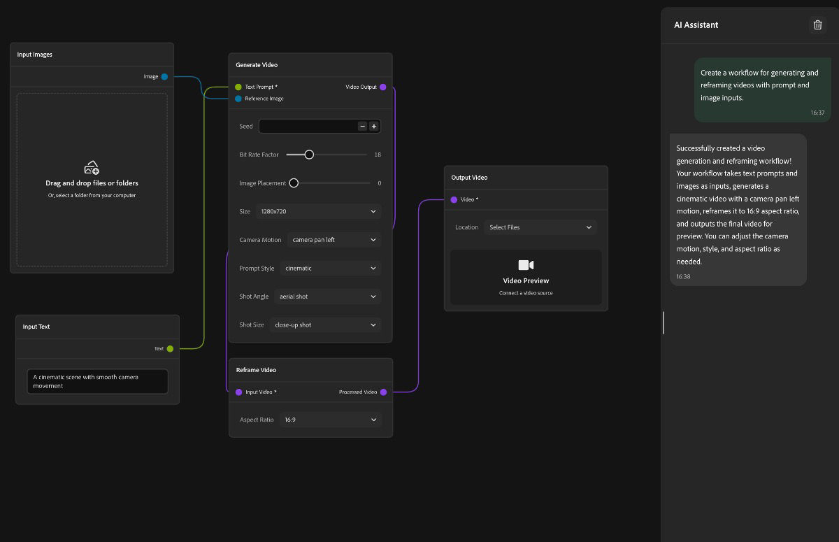 Once a basic workflow is created you can edit it to suit your expectations.