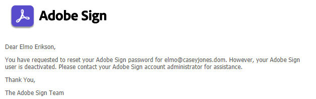 Inactive account email