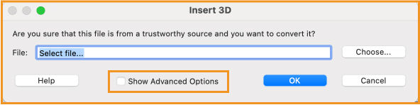 Select Show Advanced Options
