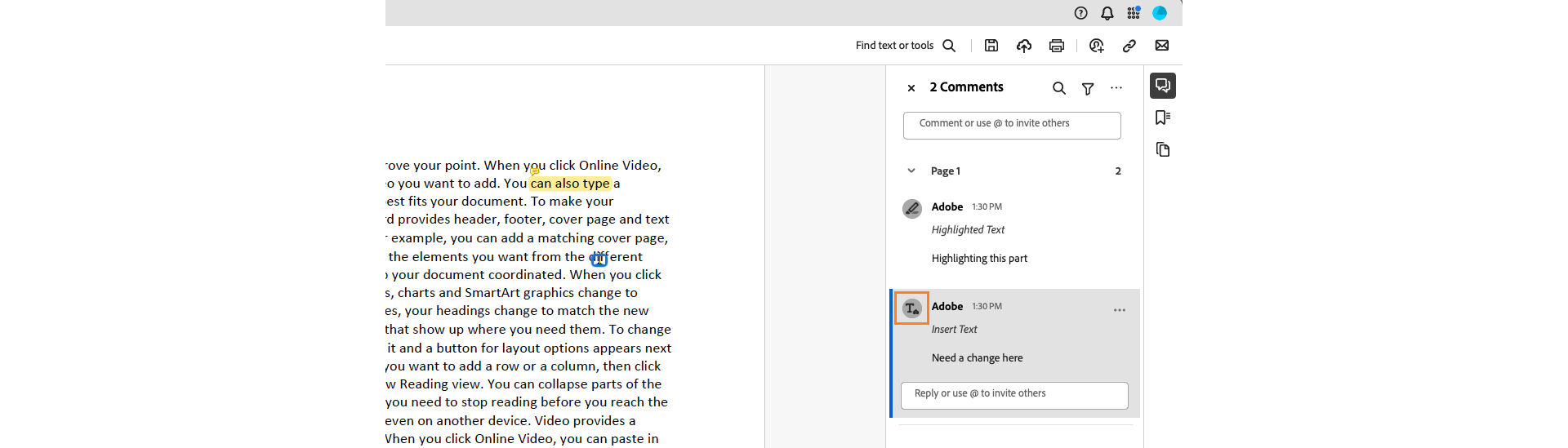 Enhanced reviewer avatar for shared PDFs