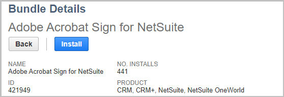 intall sign for netsuite