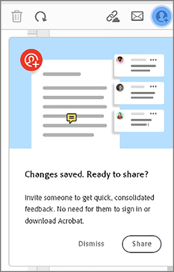 Share file prompt after you create a pdf from Clipboard or Webpage, or Blank Page 