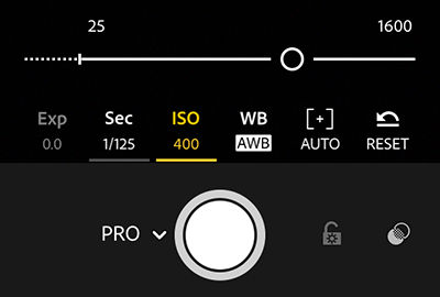 De ISO-waarde aanpassen