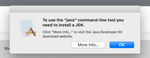 Java error message