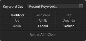Dialoogvenster voor het snel toewijzen van sneltoetsen in Lightroom Classic CC
