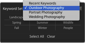 Trefwoordensets in Lightroom Classic CC