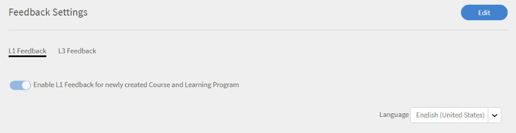 L1 feedback settings