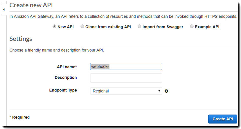 Configure the API gateway