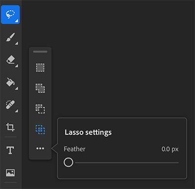 Select with Lasso tool