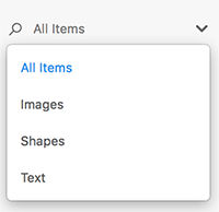 Filter Search by type