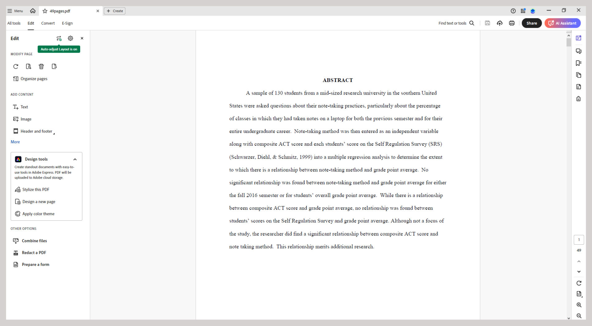 Auto-adjust feature now support PDFs upto 50 pages
