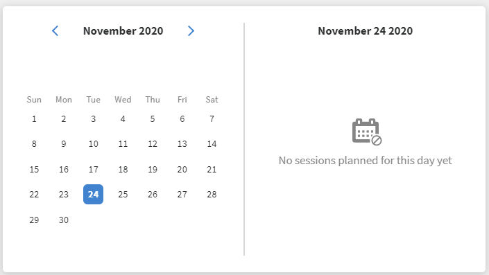 Learner training calendar