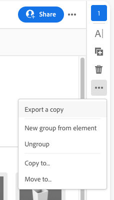 Click export as copy.