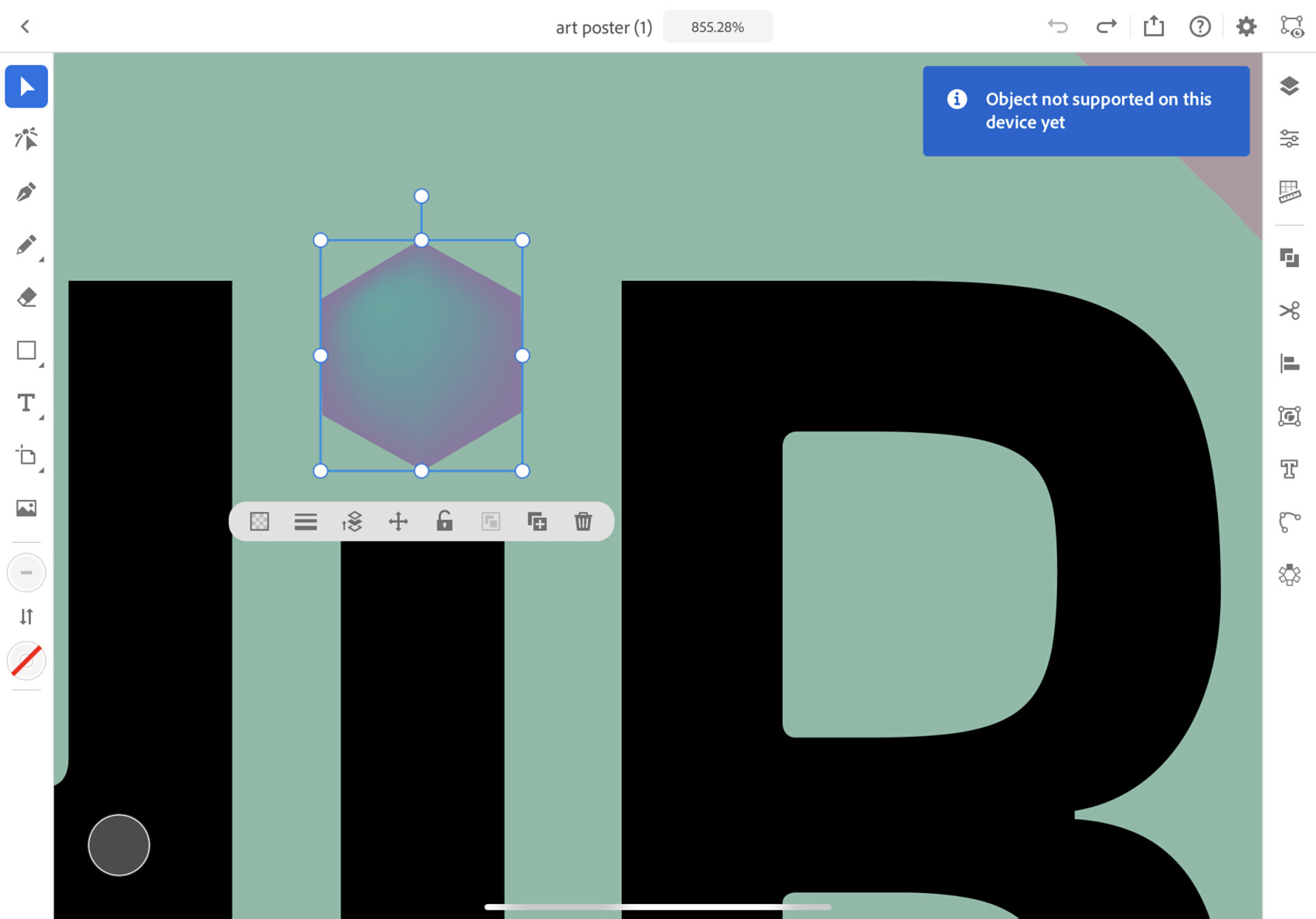 Limited transform in Illustrator on the iPad