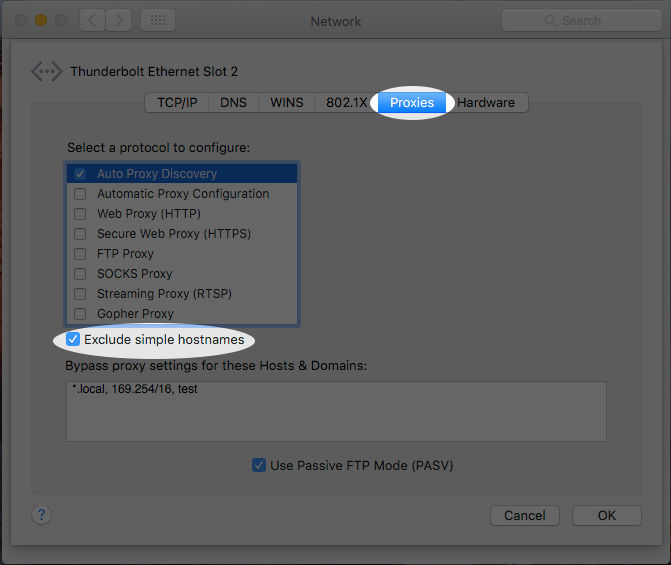 Configure your proxie on Mac to work with Libraries - Step 5