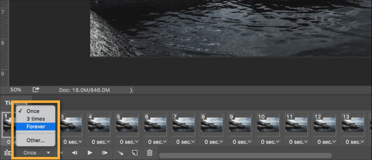 Select Forever in the Repeat menu