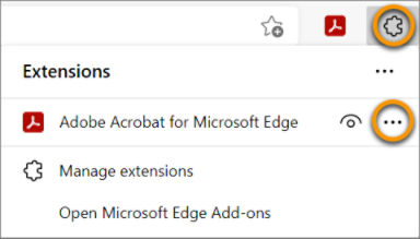 Three dots menu for more options