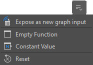 Local 'Manage parameters' menu in Properties