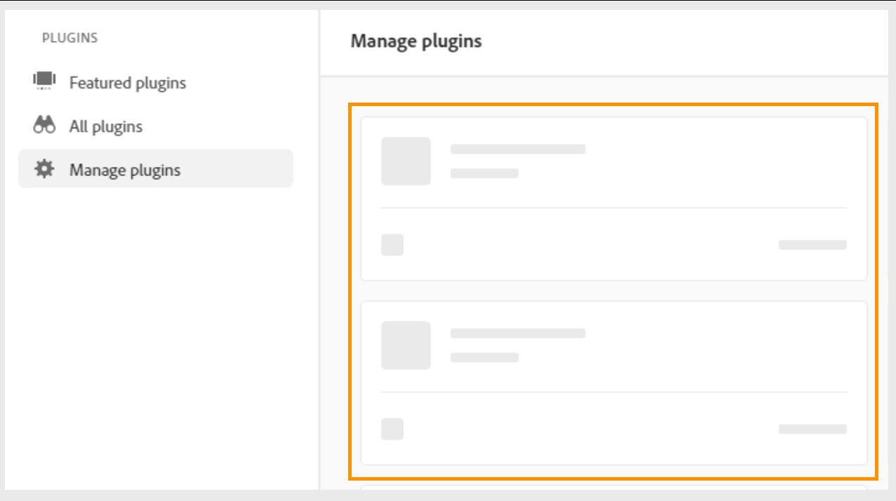 Plugin cards appearing blank