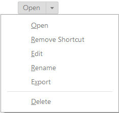 Options to manage a custom tool