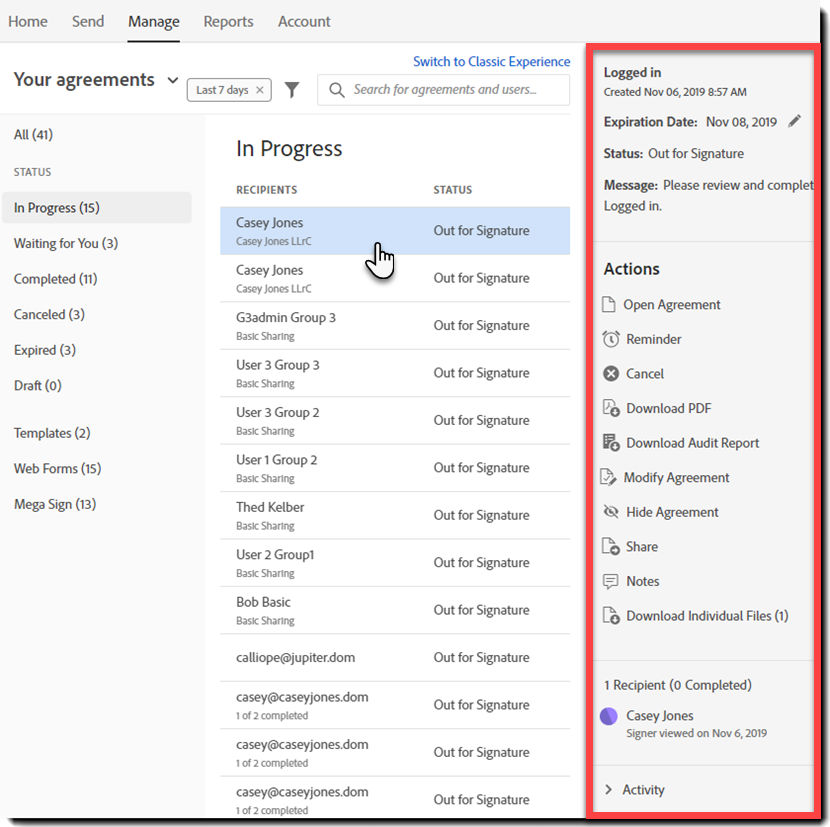 Agreement tools