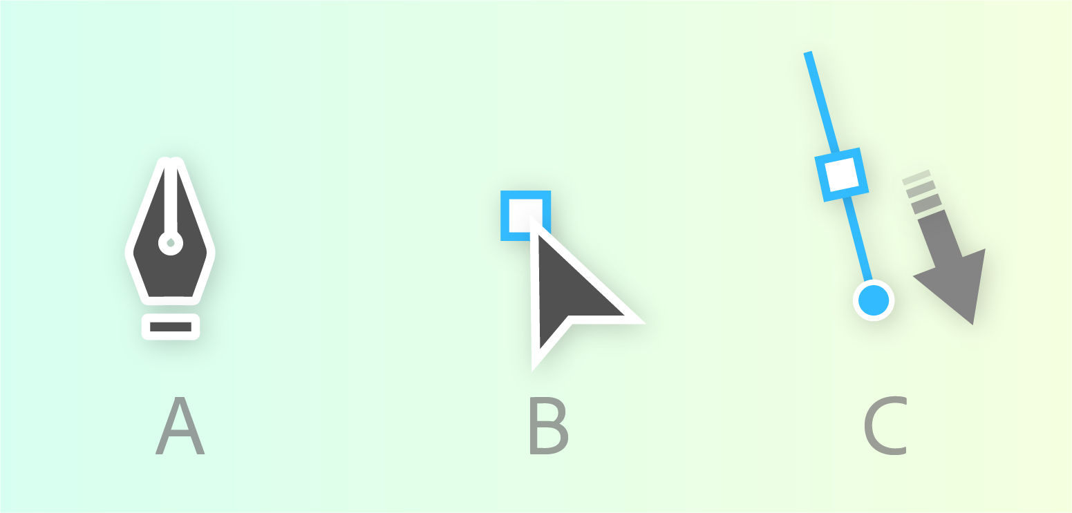 Drawing the first vertex in a curved path