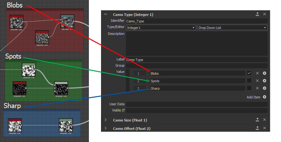 Matching frame and parameter labels