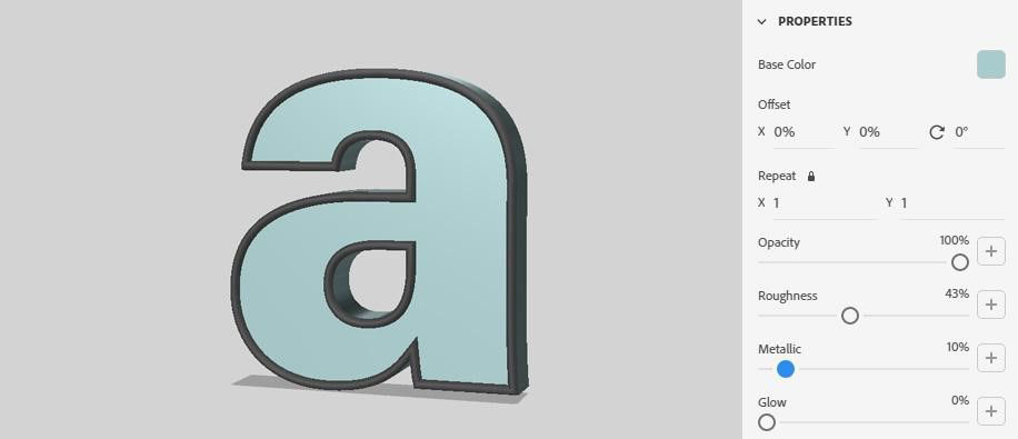 Adjust material appearance