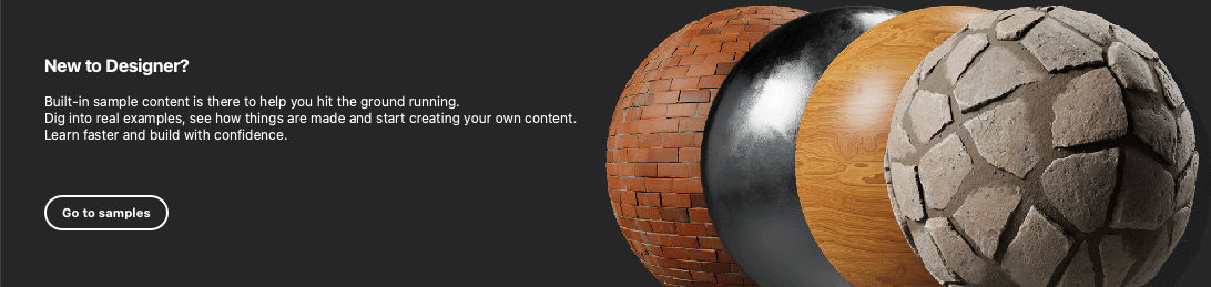 Material samples - Home screen banner