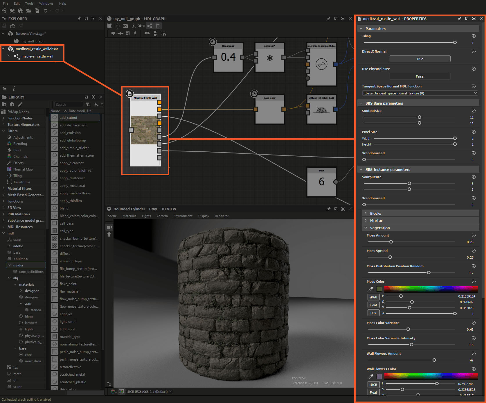 Substance graph from SBSAR file in MDL graph