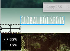Measurements in percentage