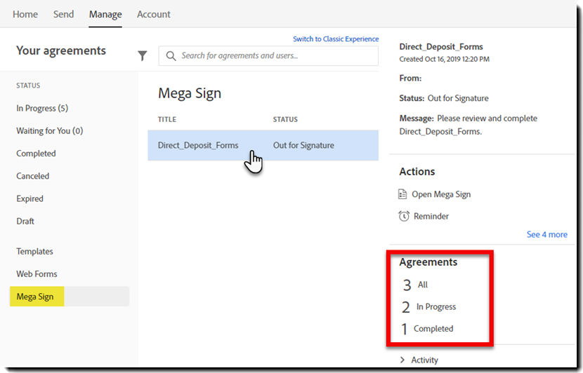 Mega Sign Count