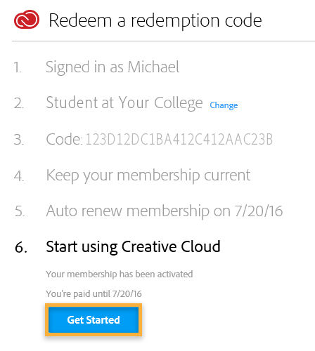 Start using Creative Cloud