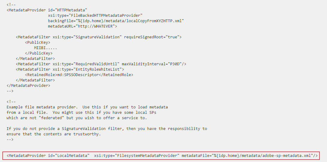 메타데이터 XML 파일 편집