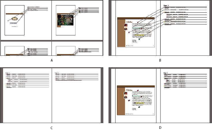 Page layout options for comment summaries