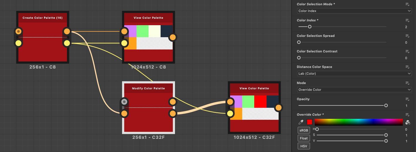 Modify color palette: Example 1