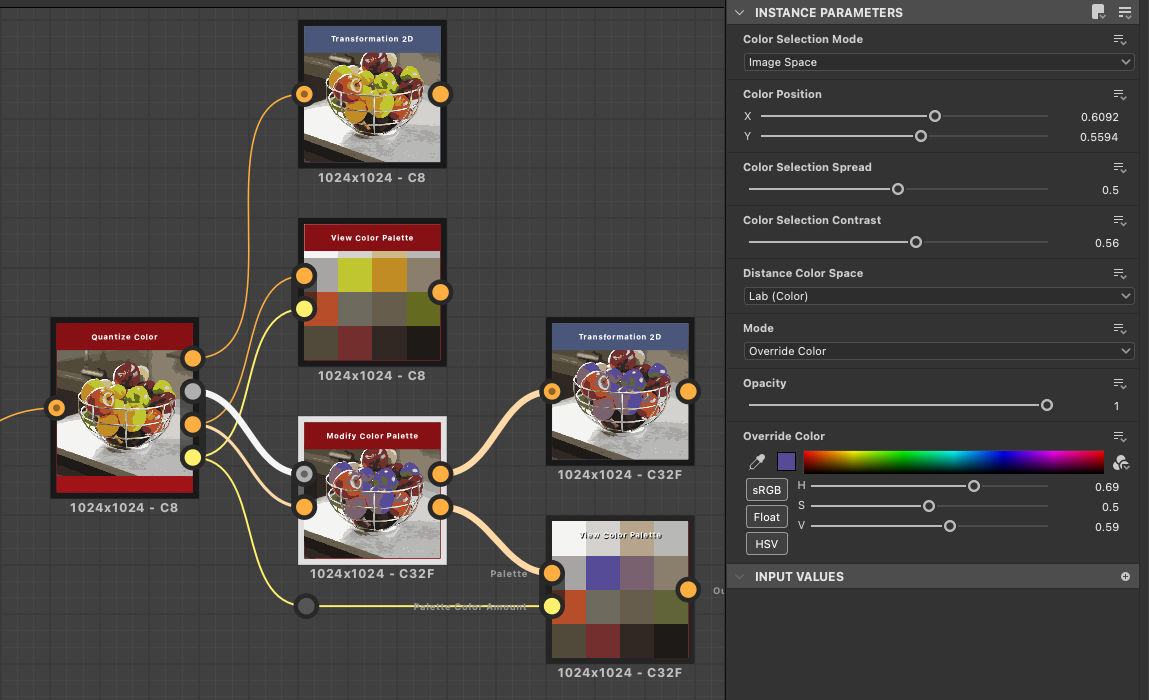 Modify Color Palette | Substance 3D Designer
