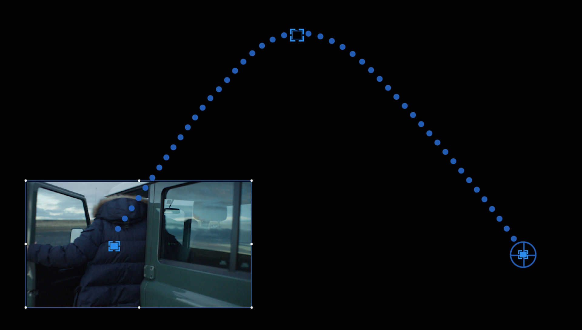 Clip showing motion path