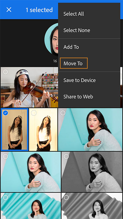Move photos from one people cluster to other
