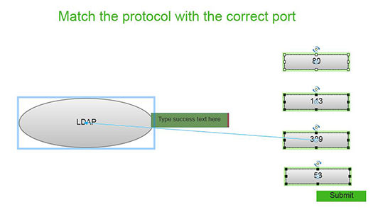 Basic matching type of drag-and-drop interaction