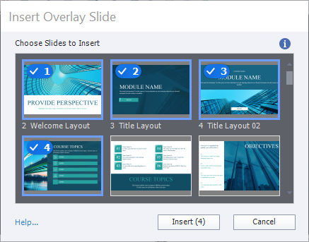 Choose Overlay Slides